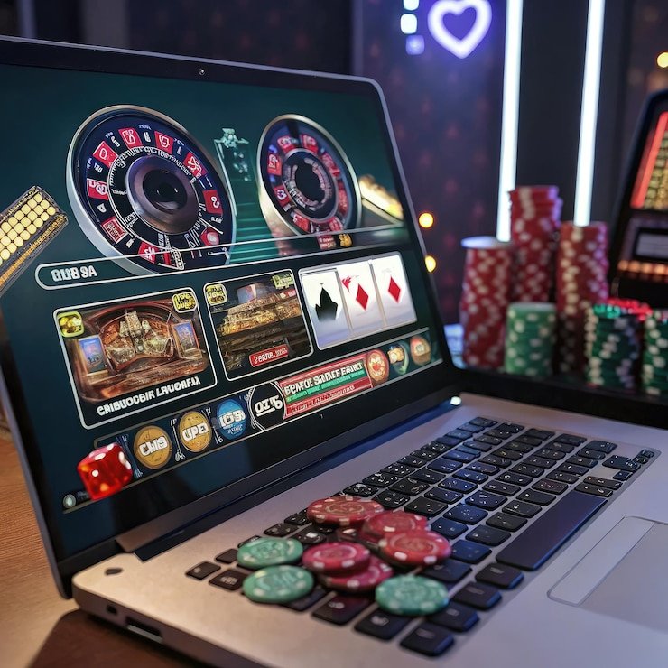 Antarmuka aplikasi sinar 777 menampilkan kasino langsung dan menu permainan slot